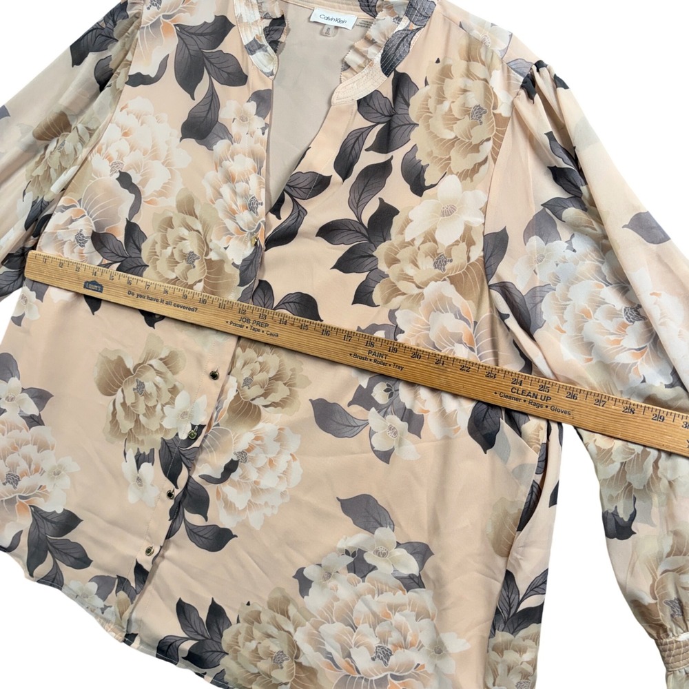 Calvin Klein Romantic Floral Blouse 3X Coquette Cottagecore Soft Girl Fairy Boho - Picture 4 of 6